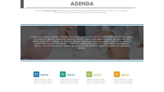 Agenda Chart For Company Vision Powerpoint Slides