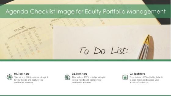 Agenda Checklist Image For Equity Portfolio Management Mockup PDF Agenda Checklist Image For Equity Portfolio Management Mockup PDF
