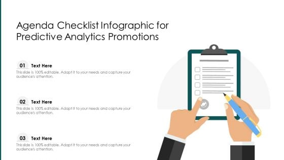 Agenda Checklist Infographic For Predictive Analytics Promotions Infographics PDF Agenda Checklist Infographic For Predictive Analytics Promotions Infographics PDF