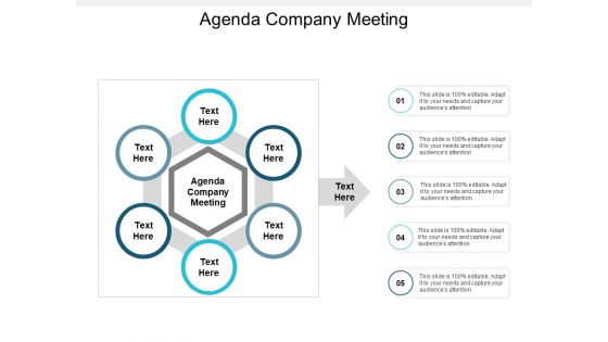 Agenda Company Meeting Ppt PowerPoint Presentation Professional Smartart Cpb