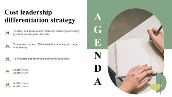 Agenda Cost Leadership Differentiation Strategy Pictures PDF