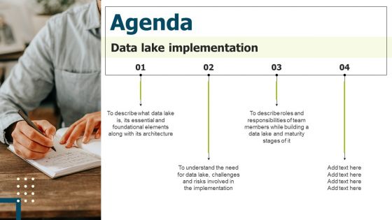 Agenda Data Lake Implementation Ppt PowerPoint Presentation File Good PDF
