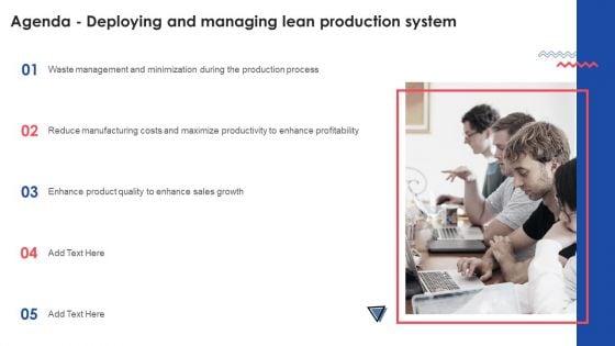 Agenda Deploying And Managing Lean Production System Clipart PDF Agenda Deploying And Managing Lean Production System Clipart PDF