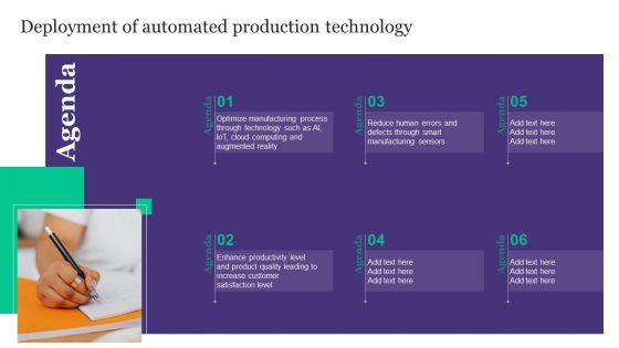 Agenda Deployment Of Automated Production Technology Themes PDF