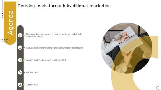 Agenda Deriving Leads Through Traditional Marketing Microsoft PDF