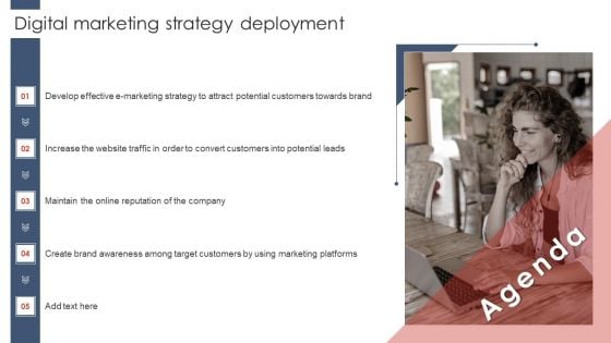 Agenda Digital Marketing Strategy Deployment Structure PDF