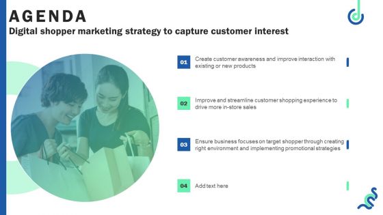 Agenda Digital Shopper Marketing Strategy To Capture Customer Interest Professional PDF
