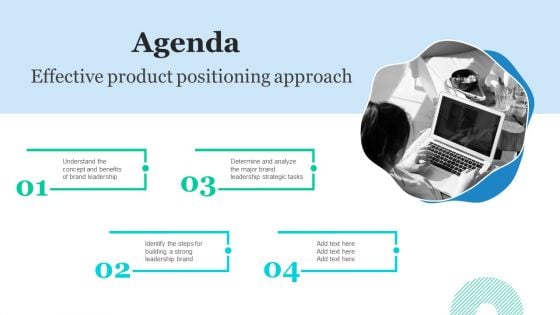 Agenda Effective Product Positioning Approach Clipart PDF