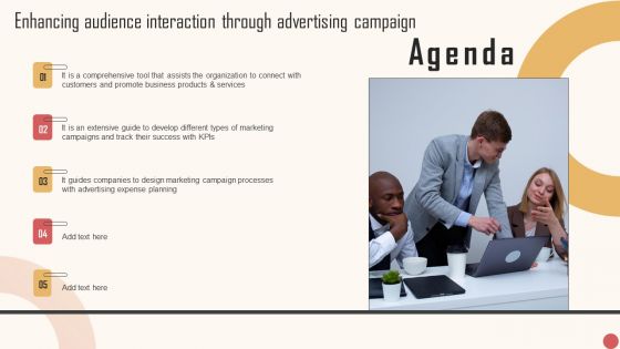 Agenda Enhancing Audience Interaction Through Advertising Campaign Sample PDF Agenda Enhancing Audience Interaction Through Advertising Campaign Sample PDF