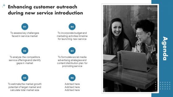 Agenda Enhancing Customer Outreach During New Service Introduction Pictures PDF