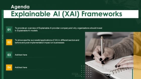 Agenda Explainable AI XAI Frameworks Professional PDF