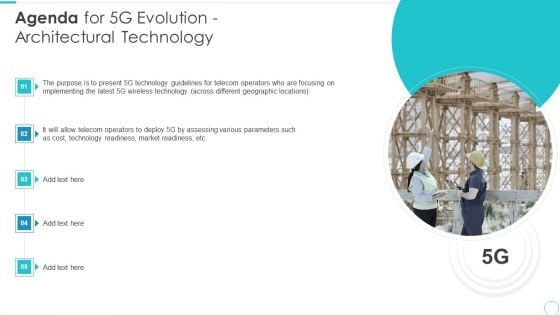 Agenda For 5G Evolution Architectural Technology Brochure PDF