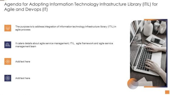 Agenda For Adopting Information Technology Infrastructure Library ITIL For Agile And Devops IT Background PDF