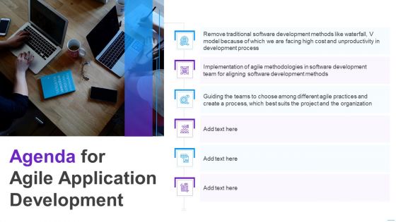 Agenda For Agile Application Development Graphics PDF Agenda For Agile Application Development Graphics PDF