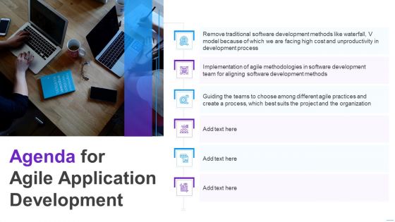Agenda For Agile Application Development Graphics PDF