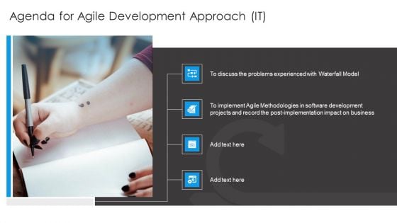 Agenda For Agile Development Approach IT Designs PDF