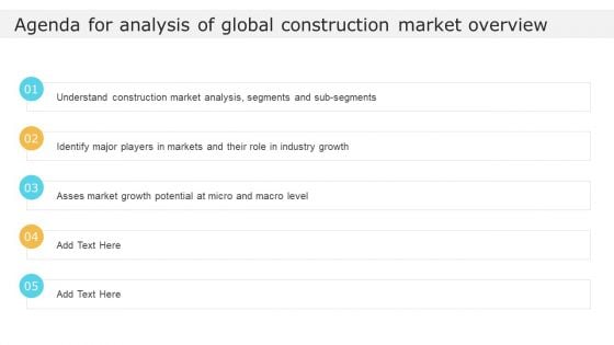 Agenda For Analysis Of Global Construction Market Overview Inspiration PDF