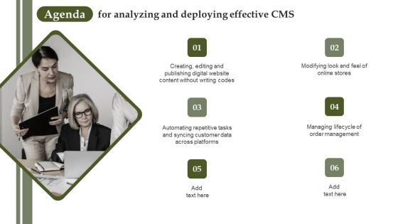 Agenda For Analyzing And Deploying Effective CM Inspiration PDF