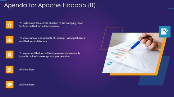 Agenda For Apache Hadoop IT Infographics PDF