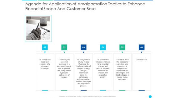 Agenda For Application Of Amalgamation Tactics To Enhance Financial Scope And Customer Base Rules PDF