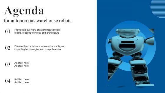 Agenda For Autonomous Warehouse Robots Sample PDF Agenda For Autonomous Warehouse Robots Sample PDF