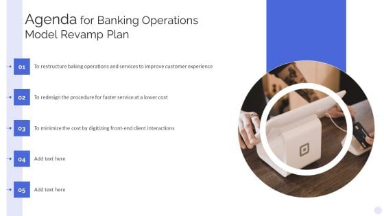 Agenda For Banking Operations Model Revamp Plan Themes PDF