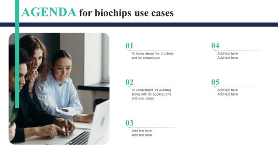 Agenda For Biochips Use Cases Ppt Inspiration Themes PDF