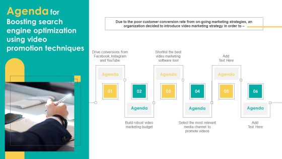 Agenda For Boosting Search Engine Optimization Using Video Promotion Techniques Graphics PDF