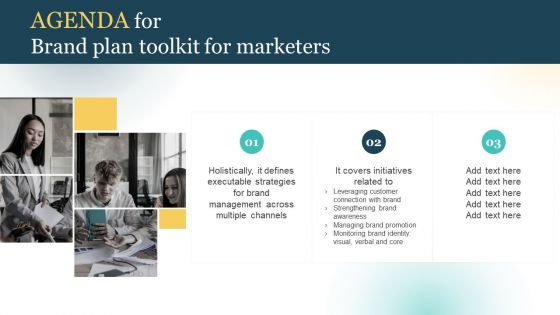 Agenda For Brand Plan Toolkit For Marketers Inspiration PDF