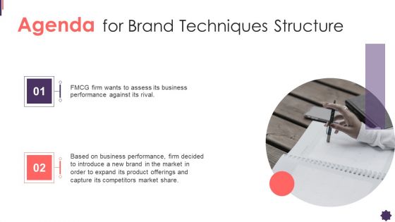 Agenda For Brand Techniques Structure Professional PDF