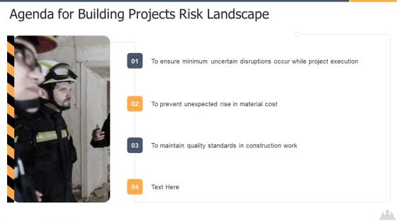 Agenda For Building Projects Risk Landscape Microsoft PDF