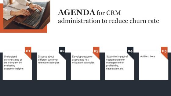 Agenda For CRM Administration To Reduce Churn Rate Structure PDF