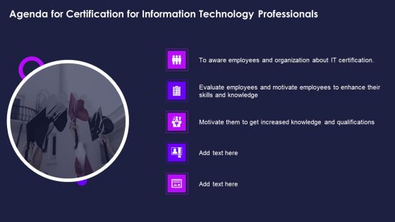 Agenda For Certification For Information Technology Professionals Elements PDF