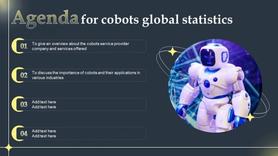 Agenda For Cobots Global Statistics Infographics PDF