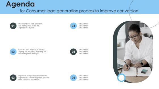 Agenda For Consumer Lead Generation Process To Improve Conversion Pictures PDF