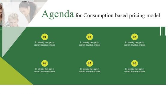 Agenda For Consumption Based Pricing Model Portrait PDF