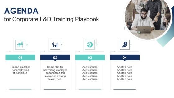 Agenda For Corporate L And D Training Playbook Information PDF