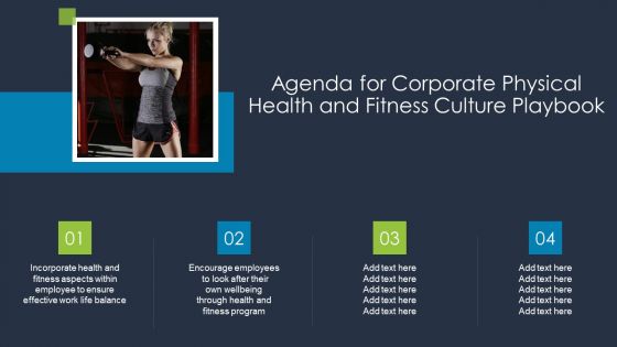 Agenda For Corporate Physical Health And Fitness Culture Playbook Download PDF Agenda For Corporate Physical Health And Fitness Culture Playbook Download PDF
