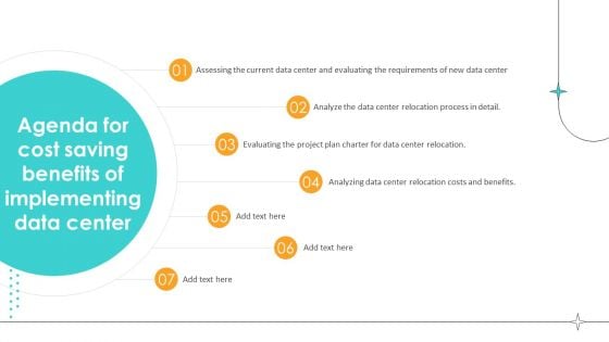 Agenda For Cost Saving Benefits Of Implementing Data Center Information PDF Agenda For Cost Saving Benefits Of Implementing Data Center Information PDF