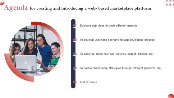 Agenda For Creating And Introducing A Web Based Marketplace Platform Themes PDF