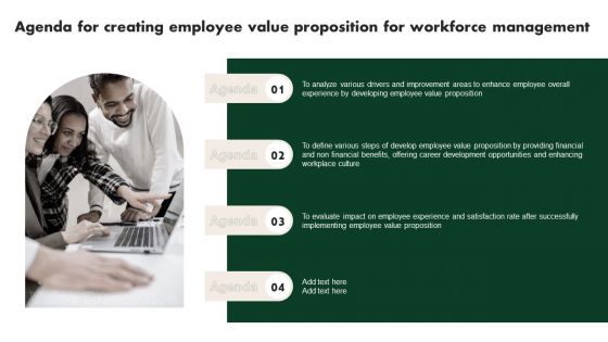 Agenda For Creating Employee Value Proposition For Workforce Management Template PDF