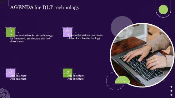 Agenda For DLT Technology Ppt PowerPoint Presentation File Background Image PDF