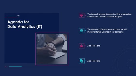 Agenda For Data Analytics IT Ppt Gallery Vector PDF