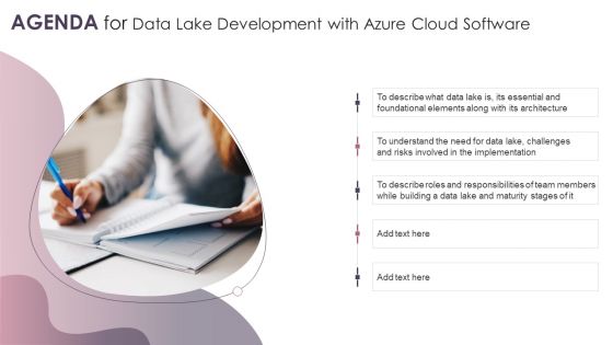 Agenda For Data Lake Development With Azure Cloud Software Microsoft PDF
