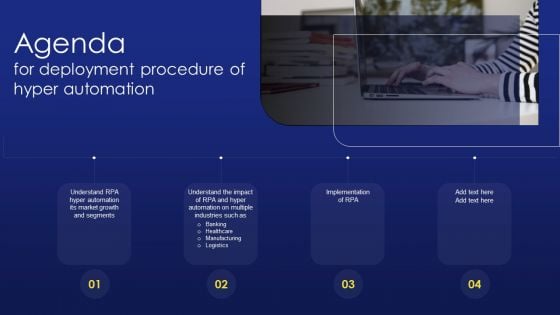 Agenda For Deployment Procedure Of Hyper Automation Ideas PDF