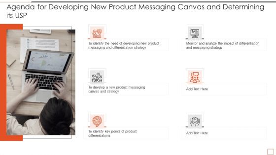 Agenda For Developing New Product Messaging Canvas And Determining Its USP Themes PDF Agenda For Developing New Product Messaging Canvas And Determining Its USP Themes PDF