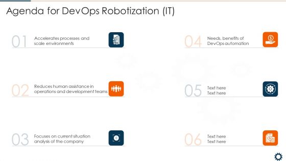 Agenda For Devops Robotization It Structure PDF