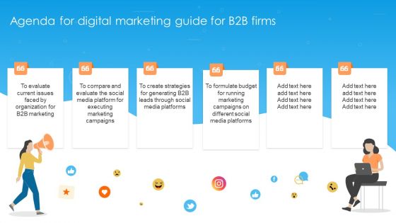 Agenda For Digital Marketing Guide For B2B Firms Slides PDF Agenda For Digital Marketing Guide For B2B Firms Slides PDF