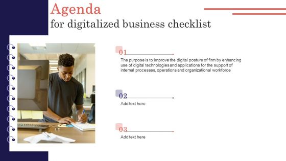 Agenda For Digitalized Business Checklist Introduction PDF