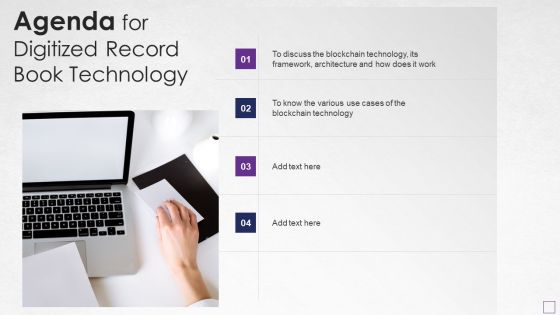 Agenda For Digitized Record Book Technology Summary PDF